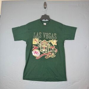 VINTAGE Las Vegas Shirt Mens L
Short Sleeve Green Slots Single Stitch USA Adult